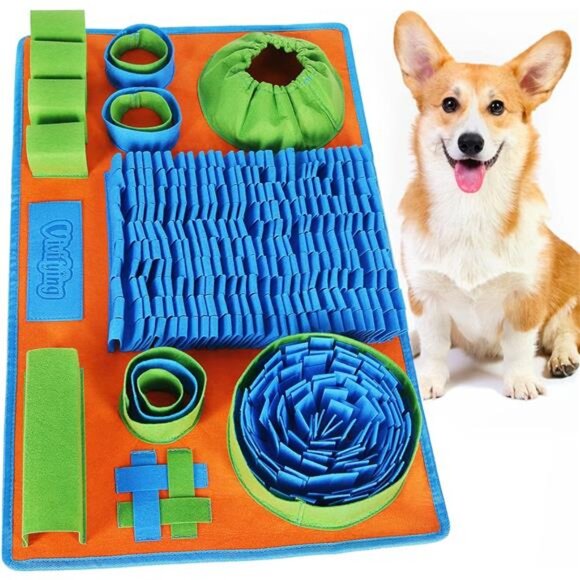Snuffle Mat for Dogs,Interactive Dog Puzzle Toy for Boredom & Mental Stimulation - Picture 1 of 7